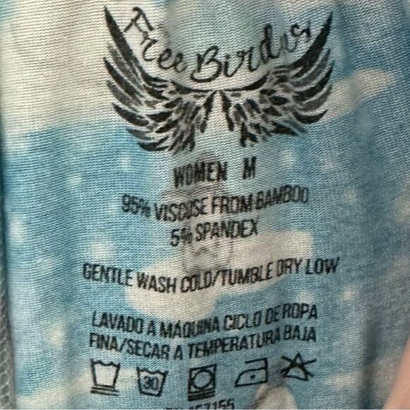 Free Birdies Womens Blue Polar Bear Print Comfy Bamboo Long Sleeve Pajama Set - Picture 10 of 10